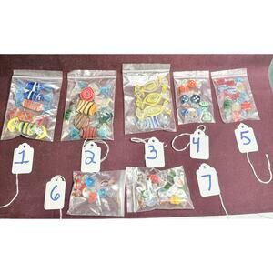 Vintage Murano Glass Wrapped Candy Candies Sets Decor Hand Blown Art Glass